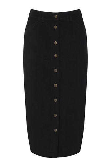 ISABEL - Organic Cotton Skirt Black