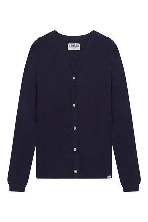 LUCAS - Organic Cotton Cardigan Dark Navy