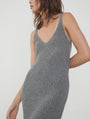 Cashmere knitted V-neck dress