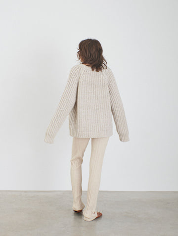 Cashmere knitted chunky sweater