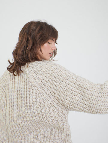 Cashmere knitted chunky sweater