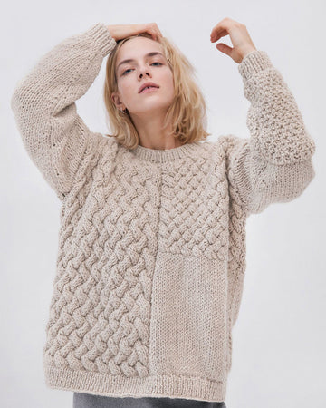 Heartbreaker: Beige Alpaca & Wool Sweater