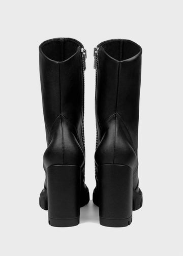 Ritual Boots Black Vegea leather ankle boots