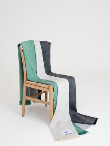 Plaid Striped Mint/Beige/Black