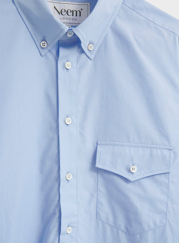 Regenerative Cotton Sky Modern Button down Shirt Pre-order Neem Global 