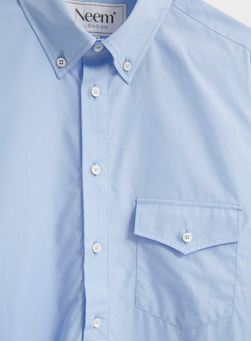 Regenerative Cotton Sky Modern Button down Shirt