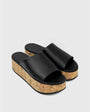 Geigi Flatforms grape leather sandals