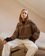 Ethno: Brown Alpaca Wool Sweater