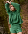 Delčia: Fern Green Cotton Sweater