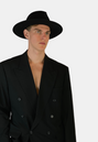 NTHIRTYTHREE - N33 - Handcrafted Wide Brim Fedora Felt Hat - Rancher Coal Black