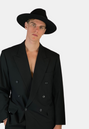 NTHIRTYTHREE - N33 - Handcrafted Wide Brim Fedora Felt Hat - Rancher Coal Black