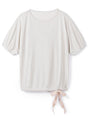 Ribbon-Tie Top in Fawn