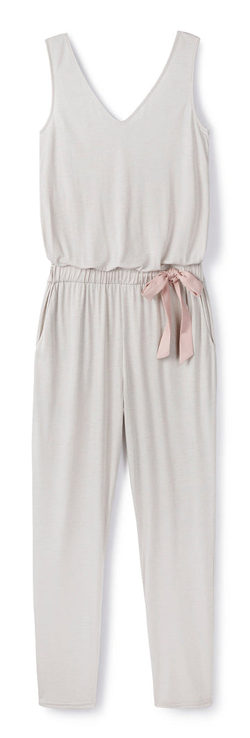 Ribbon-Tie Jumpsuit in Fawn