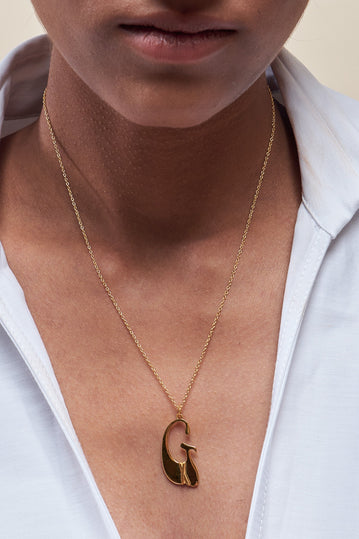 Heirloom 'G' Alpha Charm Necklace