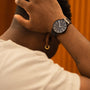 Black Solar Watch | Silver Mesh