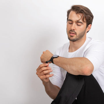 Black Solar Watch | Silver Mesh