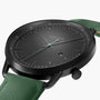 Black Curve Solar Watch | Green Vegan Leather