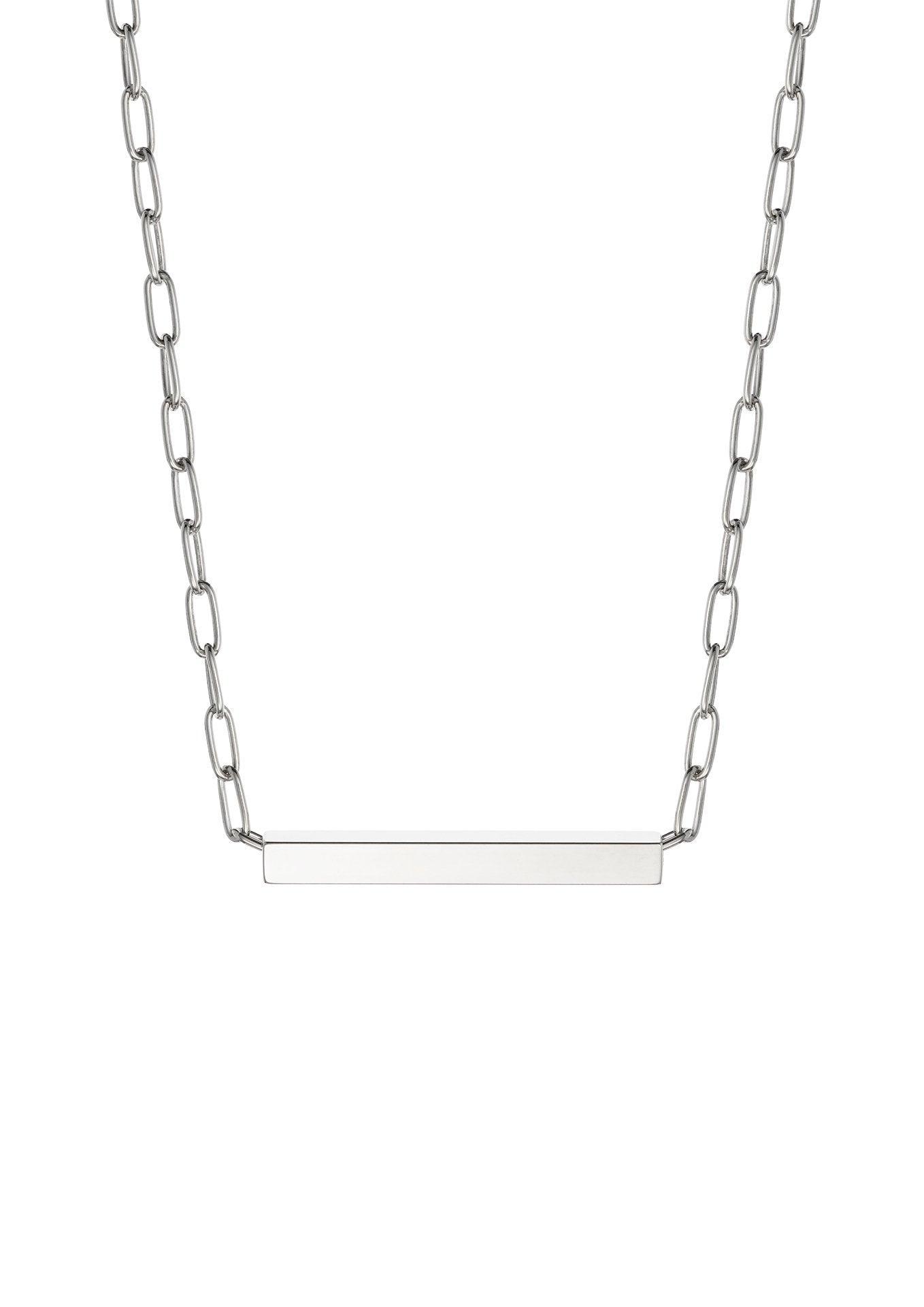 Silver bar store choker necklace