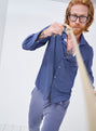 Recycled Italian Navy Como Print Comfort Shirt