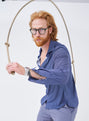Recycled Italian Navy Como Print Comfort Shirt