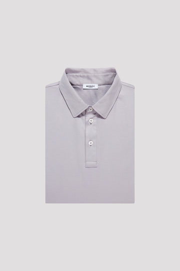 Carrara Grey Long Sleeve Polo Shirt
