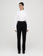 Creased Straight-Leg Wool Trousers