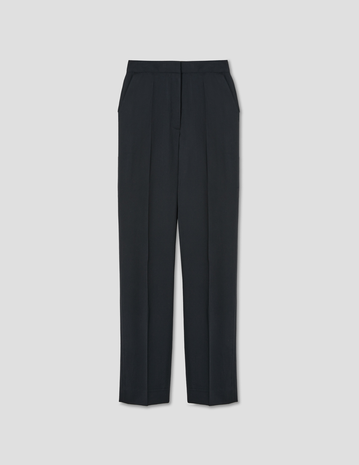 Creased Straight-Leg Wool Trousers