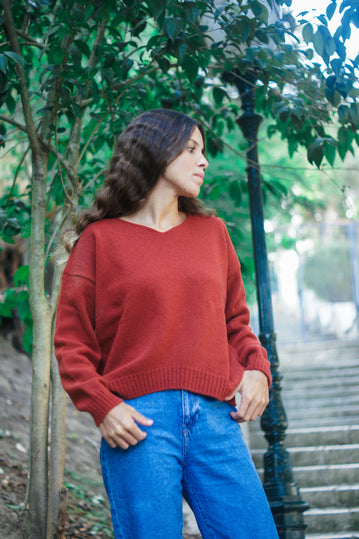 Oversized Pullover Terracota
