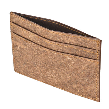 Coconut Leather Card Holder - Cutch Brown