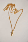 GOLD PRAIA CROSS NECKLACE