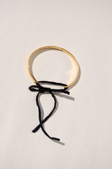 GOLD 6mm RIBBON BRACELET