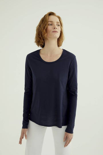 Long Sleeves T-shirt Miriam Round Neck, Night Sky