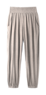 SAMPLE SALE Shirred Track Pants in Fawn Size XS