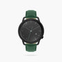 Black Curve Solar Watch | Green Vegan Leather