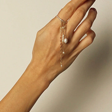 Pearl Droplet Ring