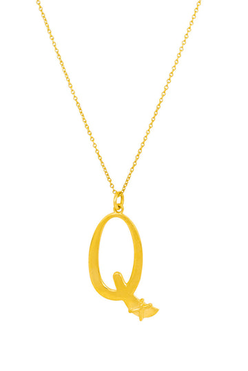 Heirloom 'Q' Alpha Charm Necklace