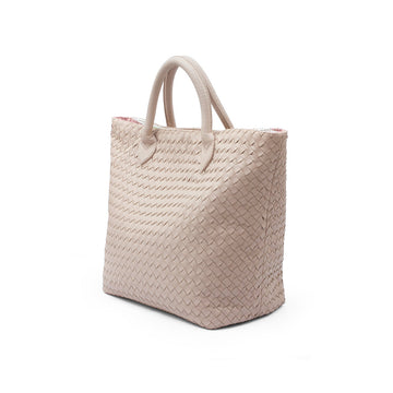 Kartini reversible hand-woven tote in nude and colorful Rang Rang