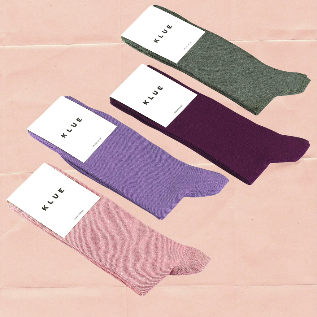 Klue gift bag organic solid socks x4 | AIR - klueconcept