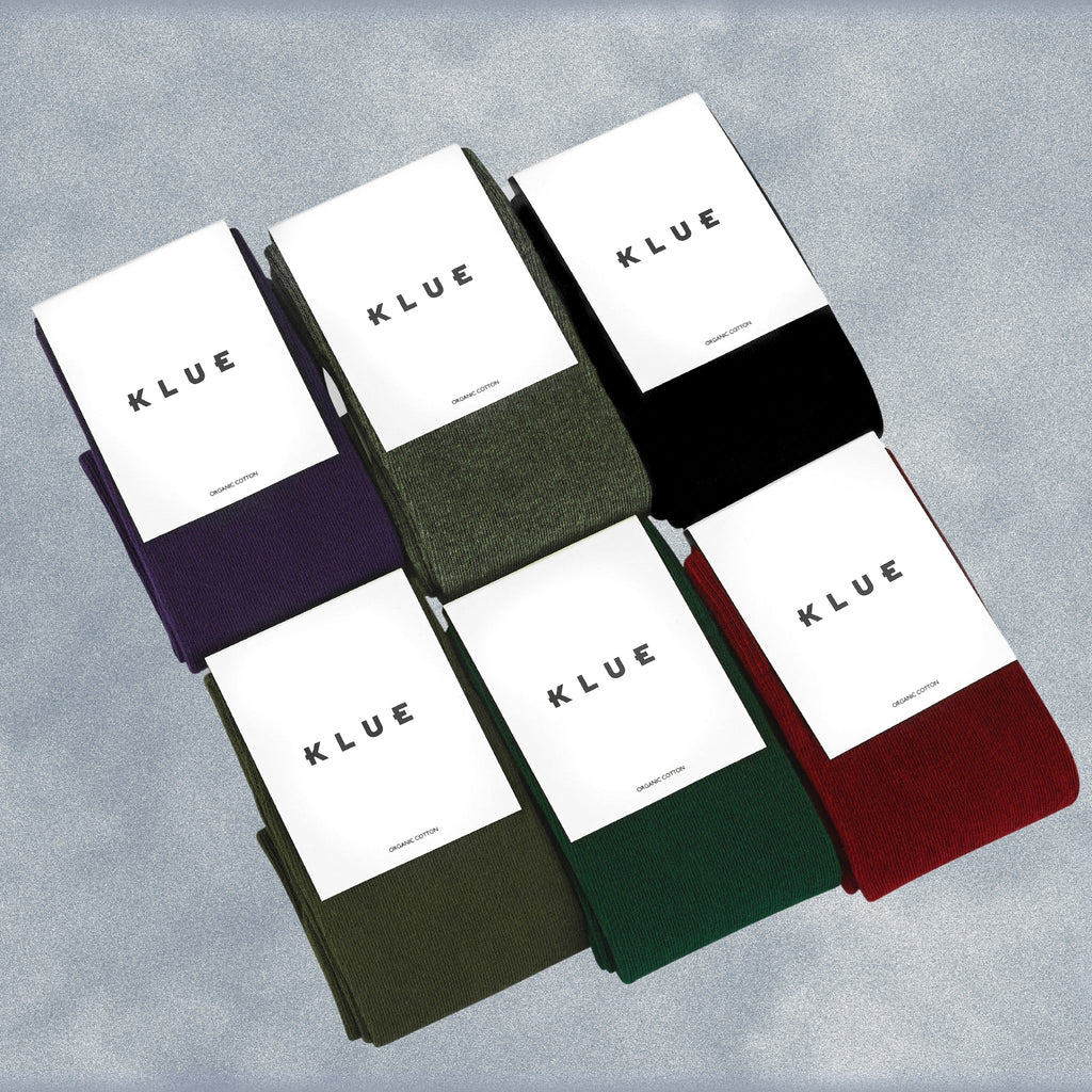 Klue gift bag organic solid socks x6 | NIGHT - klueconcept