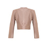 Kartini reversible cropped leather jacket in nude and colourful Rang Rang