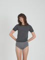Cashmere Knitted T-shirt Grey