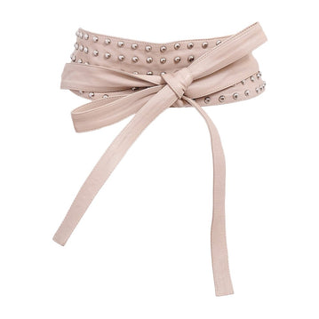 MAYA – The Studded Wrap Belt in nude