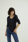 Long Sleeves T-shirt Esterella V-Neck, Anthra