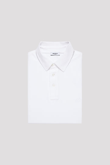Optic White Sea Island Cotton Polo Shirt