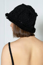 Hand Crochet Bucket Hat In Black