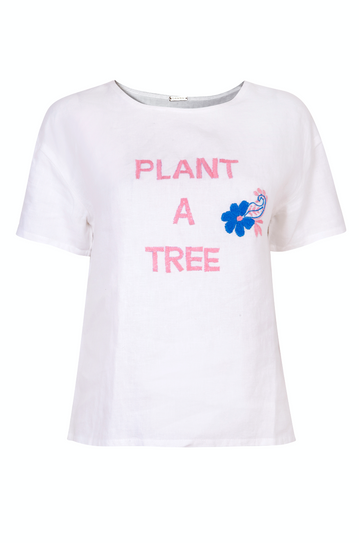 Saheli Hand Embroidered Plant A Tree T-Shirt