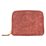 Coconut Leather Zip Wallet - Wine Red