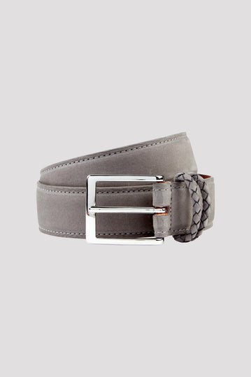 Pearl Grey Nubuck Belt