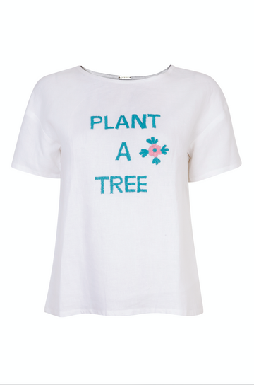 Saheli Hand Embroidered Plant A Tree T-Shirt