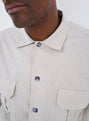 Recycled Oatmeal Flannel Overshirt